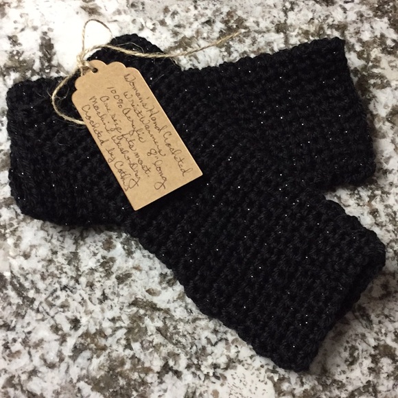 Whimsical Turtle Accessories - 🆕 JUST IN! Black Glitter Fingerless Gloves